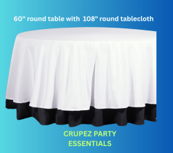 108 round Poly Linen