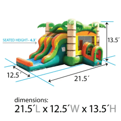 bounce house tropical202 1764088003 Dual Lane Tropical Combo