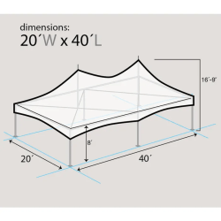 dim 20' x 40' Marquee Tent