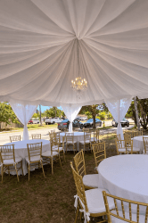 20'X20' Draped Frame Tent